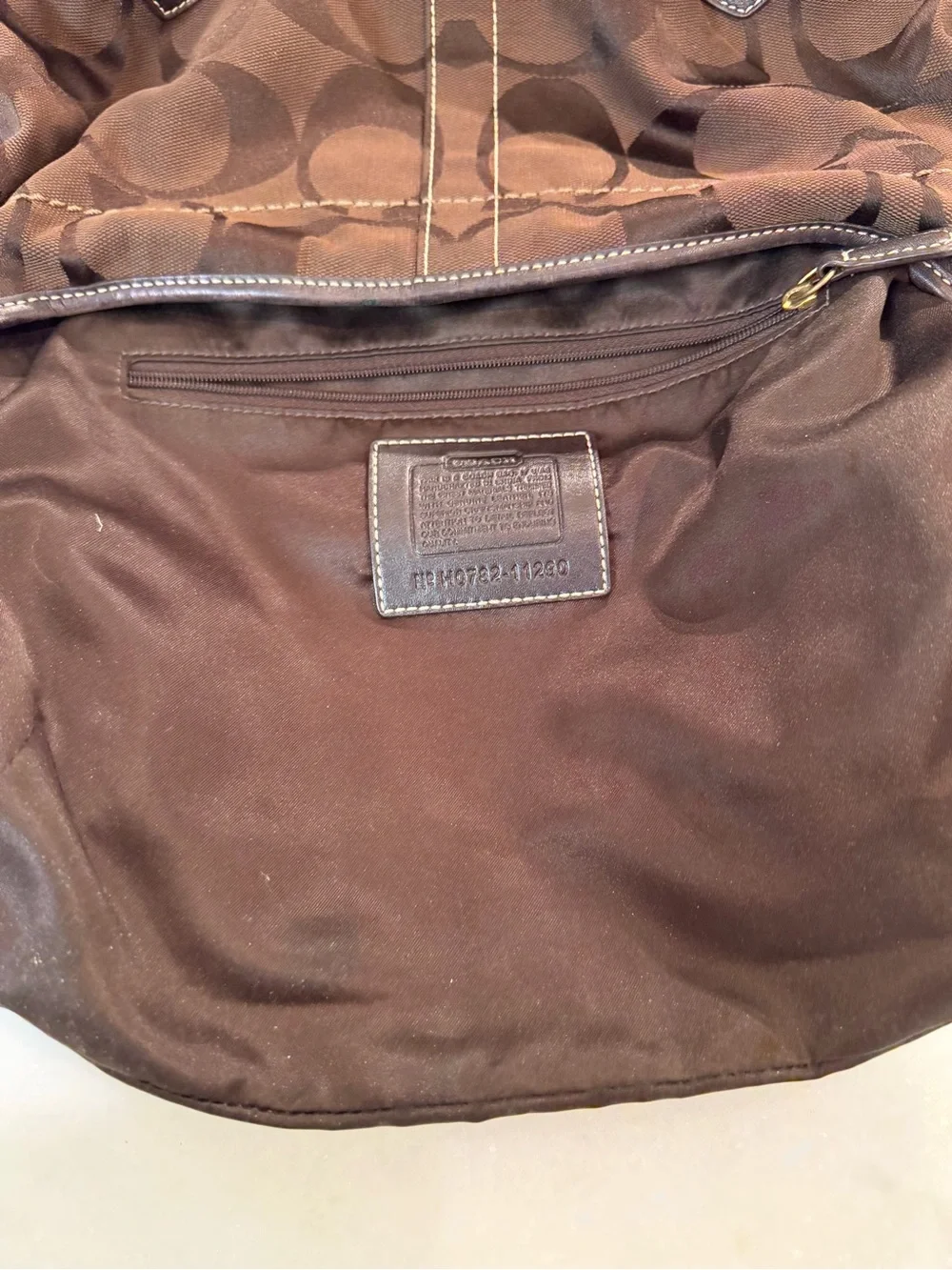 Coach front purchased leather